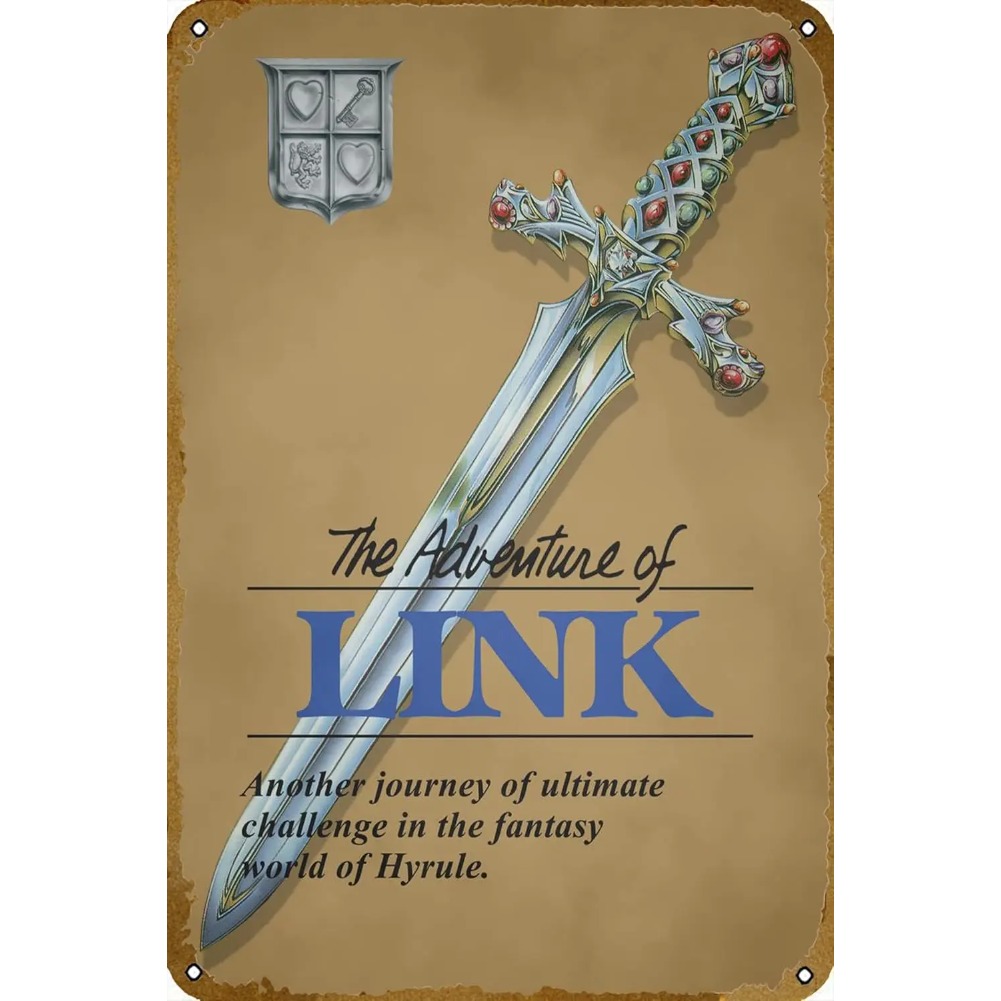Gaming Accessories Wall - 2 Adventure Of Link Retro Tin