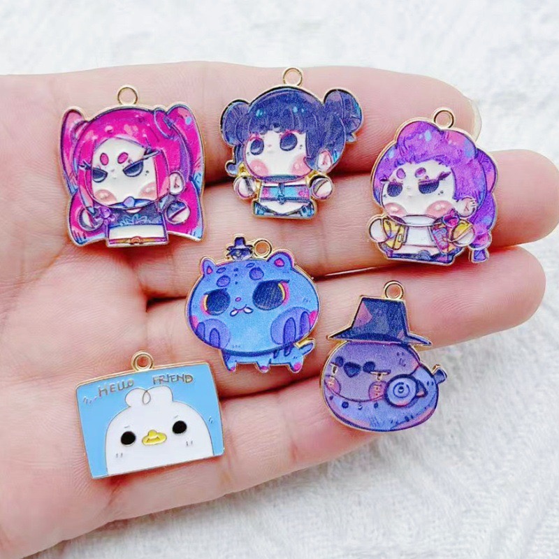 Gaming Accessories Gifts - 10pcs Cartoon Anime Pendant Oil Drop