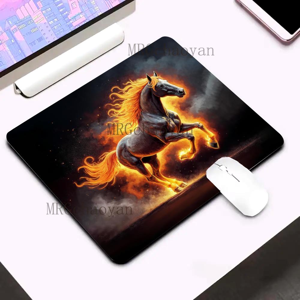 Gaming Accessories For Free Fire - Fire Horse Pattern Mouse Pad Rubber