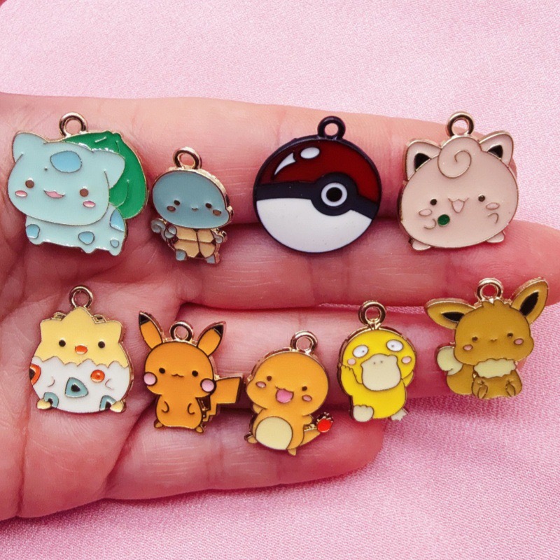 Gaming Accessories Gifts - 10pcs Cartoon Drip Oil Jewelry Accessories