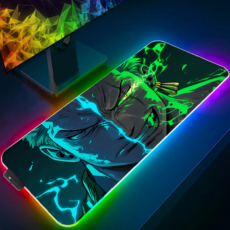 Gaming Accessories For Gaming Room - ONE PIECE Zoro Mouse Pad RGB