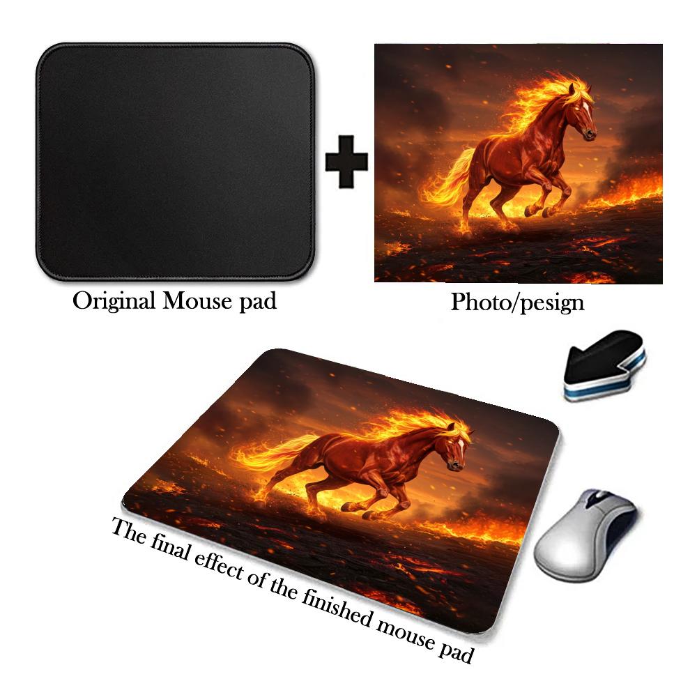Fire Horse Pattern Mouse Pad R - Gaming Accessories For Free Fire review and price