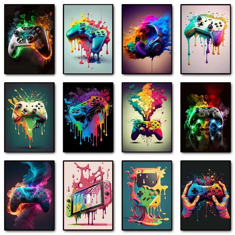 Colorful Pop Art Gamer Control - Gaming Accessories Wall review and price