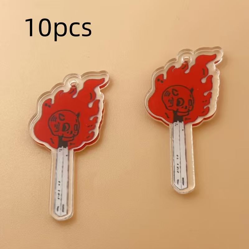 10pcs acrylic skull pendant, D - Gaming Accessories Gifts review and price