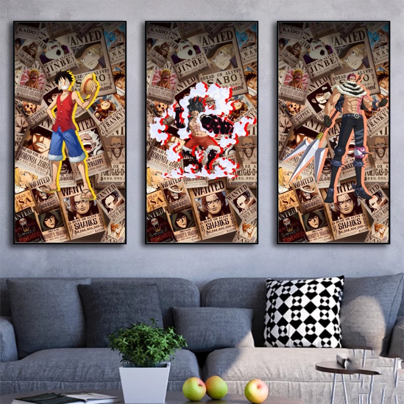 One Piece Wanted Poster Wall D - Gaming Accessories For Free Fire review and price