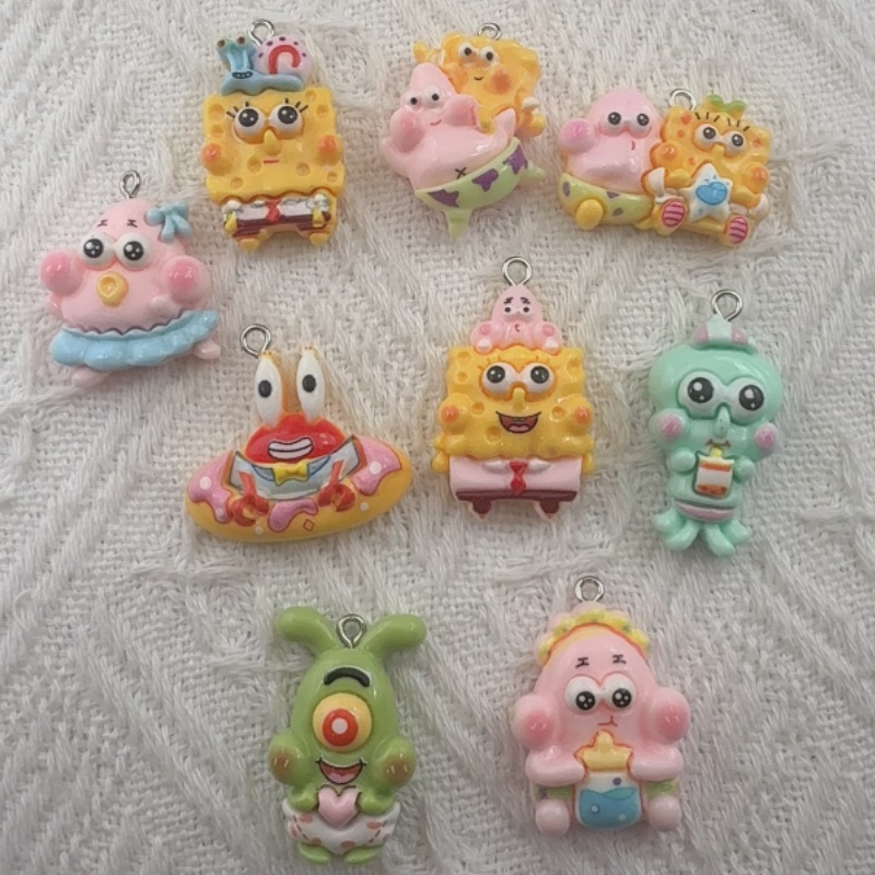 10pcs cartoon resin pendant, D - Gaming Accessories Gifts review and price