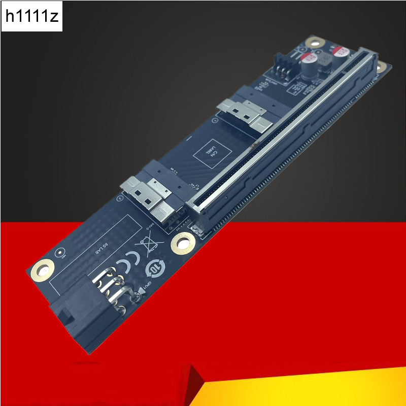 NEW 2 Port SlimSAS 8i x2 to PC - Vertical Gpu Bracket review and price