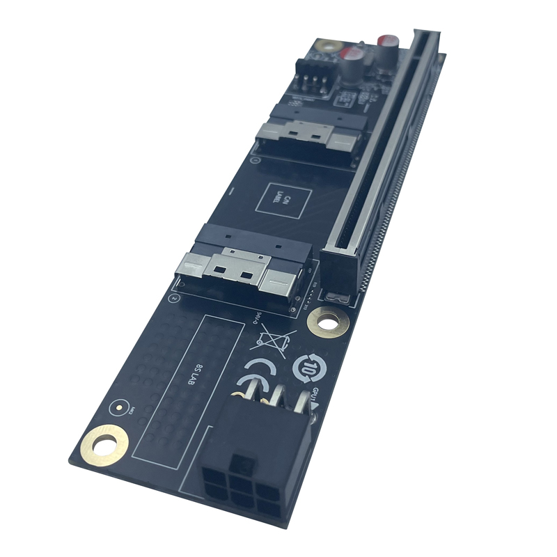 NEW 2 Port SlimSAS 8i x2 to PC - Vertical Gpu Bracket review and price